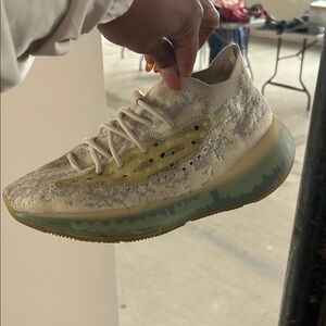 Yeezy Athletic Shoes in Cream and Green